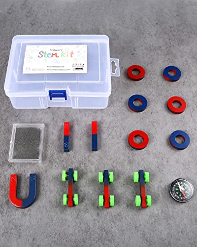 Sntieecr Labs Junior Science Magnetismo Set para educación experimental, herramienta de experimentos científicos, juguetes educativos para niños y adolescentes