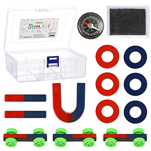 Sntieecr Labs Junior Science Magnetismo Set para educación experimental, herramienta de experimentos científicos, juguetes educativos para niños y adolescentes