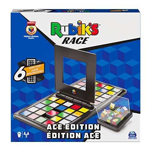 Spin Master 6063272 Rubik'S Race, Ace Edition Juego clásico de Mesa de Dos Jugadores, de Estrategia, para niños y Adultos de 7 años en adelante
