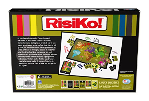 Spin Master - Editrice Giochi, Risk! Juego de Estrategia, Juego de Mesa, a Partir de 10 años, 6033849