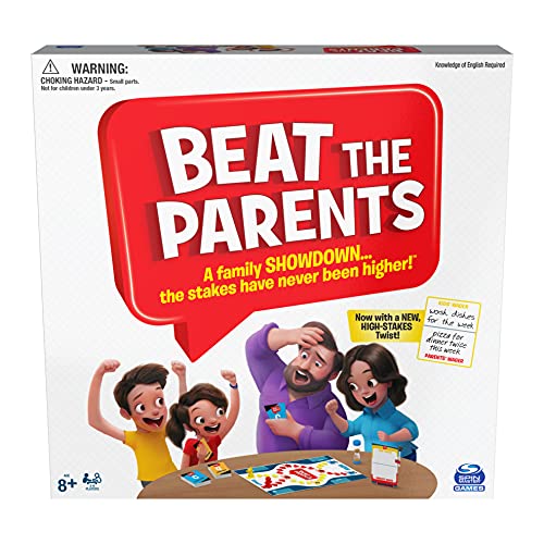 Spin Master Games Board Game for and Kids Aged Over 5 Beat The Parents Juego de Mesa para familias y niños Mayores de 5 años (6062192)
