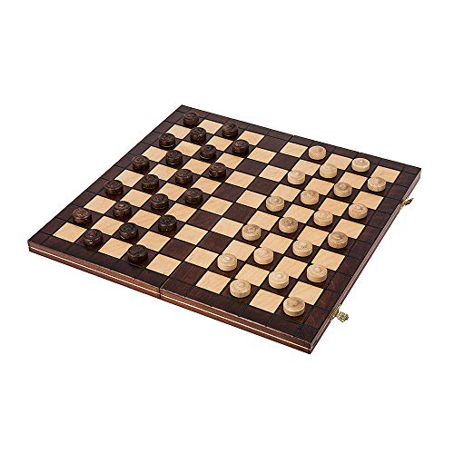 Square - Damas de Madera - 100 Campo - Checkers - 40 x 40 cm