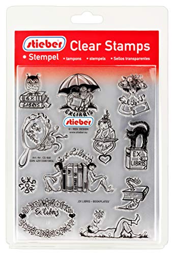 Stamps Clear Stamps - Juego de sellos transparentes (por favor, seleccione el diseño/tema deseados) (Ex Libris - Bookplates)