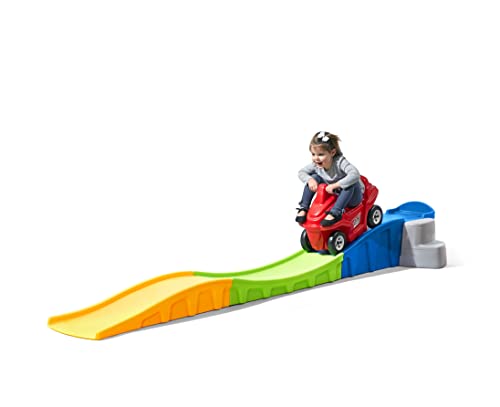 Step2 Up & Down Roller Coaster Montaña rusa para niños Aniniversary Edition | Montaña Rusa Infantil arriba y abajo para jardín y casa | Juguete para niño con coche | Pista de 3 metros