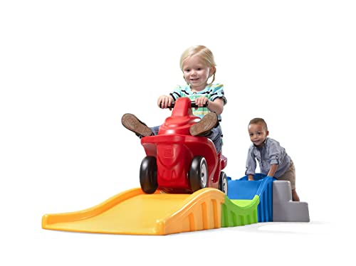 Step2 Up & Down Roller Coaster Montaña rusa para niños Aniniversary Edition | Montaña Rusa Infantil arriba y abajo para jardín y casa | Juguete para niño con coche | Pista de 3 metros
