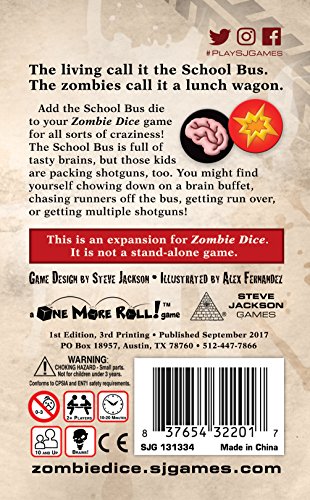 Steve Jackson Games – 332139 – Zombie Dice 3 – School Bus