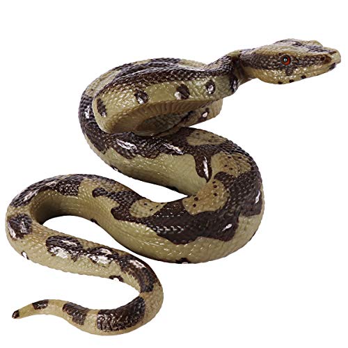 STOBOK Alta Simulación Python Modelo de Juguete Gran Serpiente Realista de Halloween Tricky Creepy Prank Scary Snake Toy