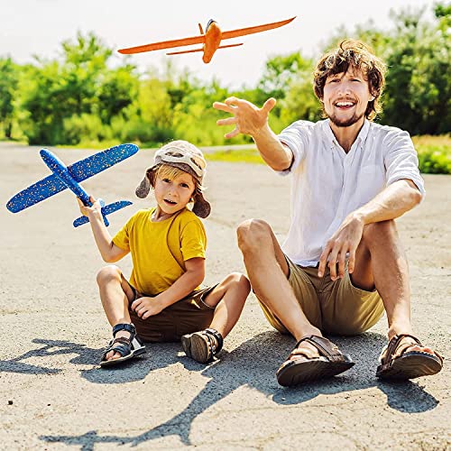 Sunshine smile Avión de Espuma,Glider Juguete Infantil,Modelo Espuma niños Avión,Modelo de avión de Espuma,Juguete de Espuma para Aviones,Juego de Planeador de Juguete para niños (2)
