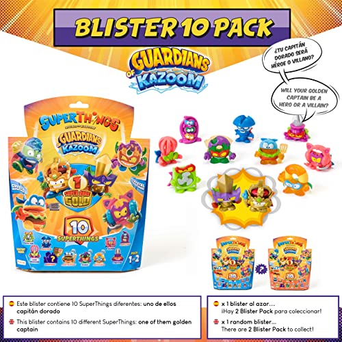 SuperThings Guardians of Kazoom – Blíster 10 Pack y Pack Sorpresa 15 Sets | Contiene Blister 10 Pack, Blister 6 Kazoom Jets, 10 Sobres One Pack y 4 Kazoom Kids | Juguetes para Niños