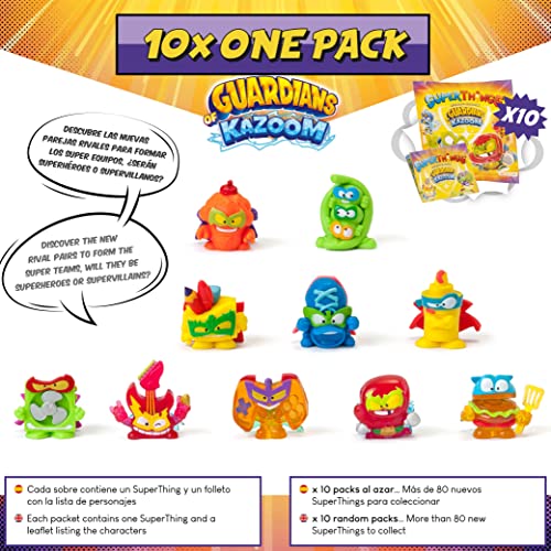 SuperThings Guardians of Kazoom – Blíster 10 Pack y Pack Sorpresa 15 Sets | Contiene Blister 10 Pack, Blister 6 Kazoom Jets, 10 Sobres One Pack y 4 Kazoom Kids | Juguetes para Niños