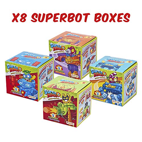 SUPERTHINGS RIVALS OF KABOOM SuperZings - Serie 3 - Display con Colección Completa de 8 Robots y 8 Figuras (PSZ3D068IN02), Color y Modelo Surtido