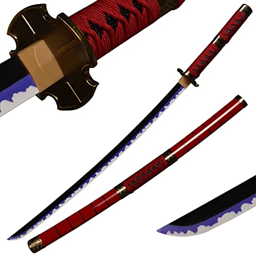 Sword Warrior Roronoa Zoro - Juego de 3 Espadas de madera - Longitud aprox. 100 cm - Katana de madera - Anime japonés - Cosplay Sword-Kitetsu / Shisui / Wado Ichimonji