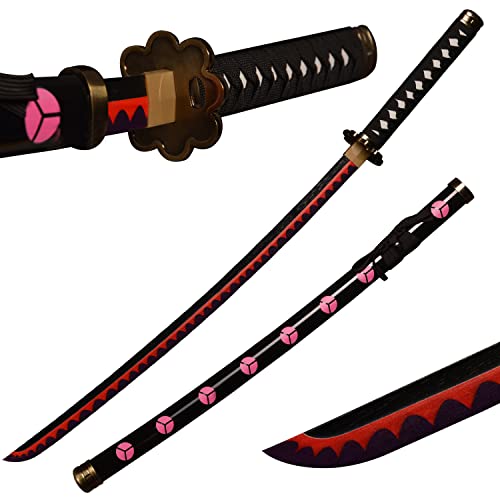 Sword Warrior Roronoa Zoro - Juego de 3 Espadas de madera - Longitud aprox. 100 cm - Katana de madera - Anime japonés - Cosplay Sword-Kitetsu / Shisui / Wado Ichimonji