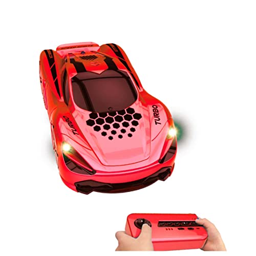 Tachan - Coche rojo trepador con mando de radio control, incluye cargador portátil, dos modos de juego, suelo y pared, con cargador portátil (CPA TOY GROUP TRADING S.L. 780T00660)