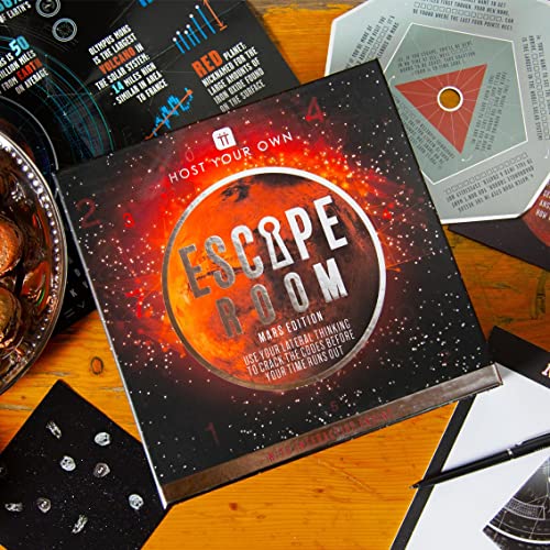 Talking Tables Mars Space Theme Escape Room Game en casa | Organiza tu Propia Noche de Juegos con Elementos interactivos | para cumpleaños, Cena, Entretenimiento para Adultos, Adolescentes
