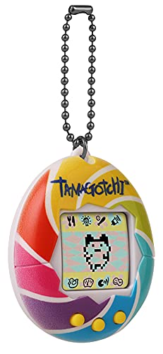 TAMAGOTCHI 42879 Bandai, Gen 1, remolino de caramelo con cadena-La realidad virtual original mascota, multicolor