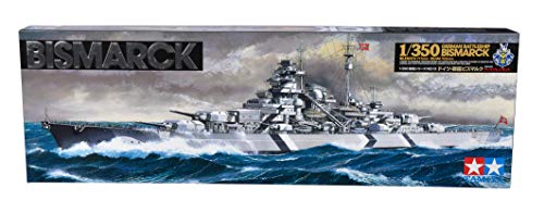 Tamiya 300078013 - Maqueta de Acorazado Bismarck alemán (Escala 1:350, Segunda Guerra Mundial)