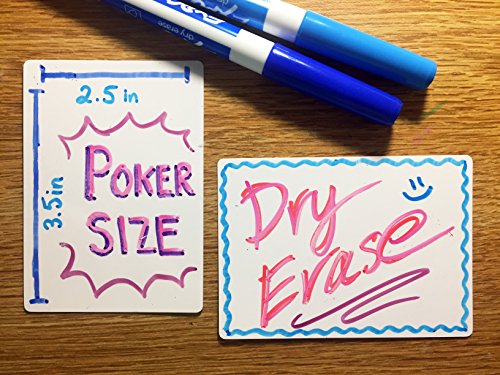 Tarjetas en Blanco de borrado en seco (tamaño de Cartas de póquer) (160 Tarjetas)