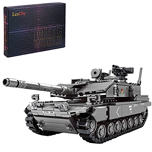 TARS Juego de construcción de tanque militar Leopard 2A7+, 898 piezas, compatible con la técnica Lego