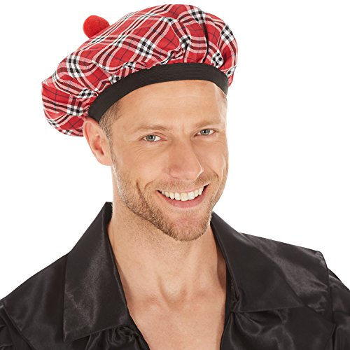TecTake dressforfun Disfraz de Escoces para Hombre | Falda con Imitación de Fieltro Cosida | Incl. Gorro Escoces (XL | No. 301038)