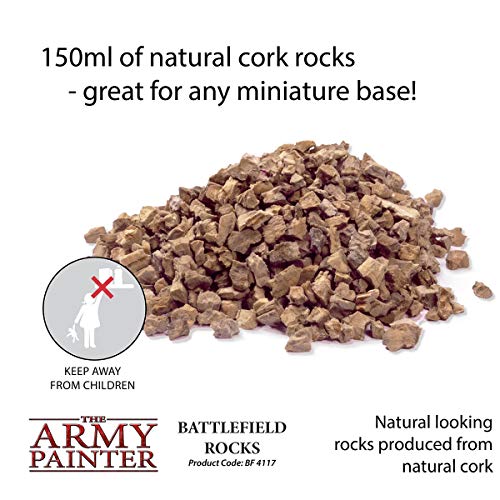 The Army Painter | Battlefield Essential Series: Battlefield Rocks for Miniature Bases and Wargame Terrains - Small Stones for Bases of Miniature Toys