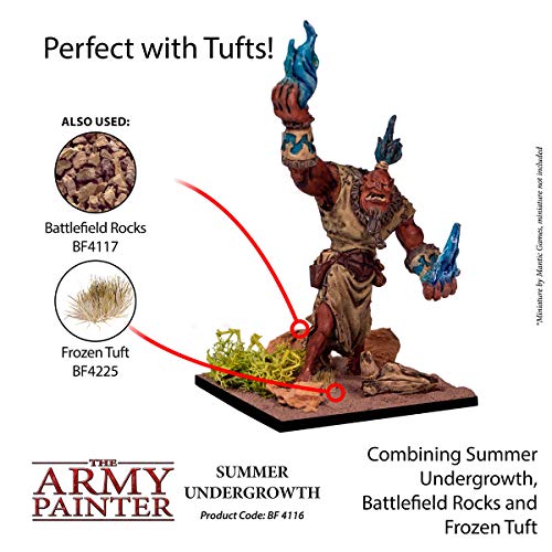 The Army Painter | Battlefield Essential Series | Summer Undergrowth Basing for Miniature Bases and Wargame Terrains | 150 ml