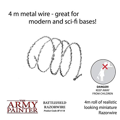 The Army Painter | Battlefield Razorwire - Metal Razor Wire for Miniature Bases and Wargame Terrains