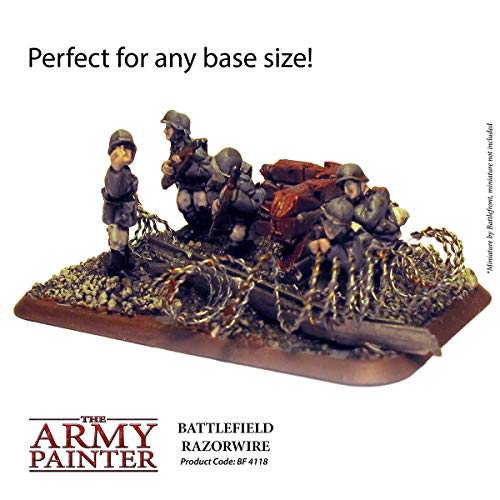 The Army Painter | Battlefield Razorwire - Metal Razor Wire for Miniature Bases and Wargame Terrains
