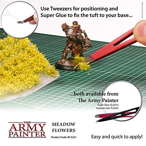 The Army Painter | Battlefields | Meadow Flowers Tufts | Terrain Model Kit for Miniature Bases and Dioramas - 77 Pcs, 3 Sizes