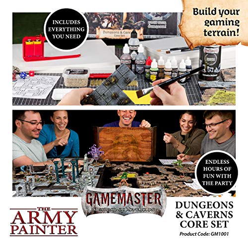 The Army Painter | Gamemaster: Dungeons & Caverns Core Set | Juego para principiantes de construcción de mazmorras y terrenos | con herramientas | tablero de espuma y guía para juegos de rol