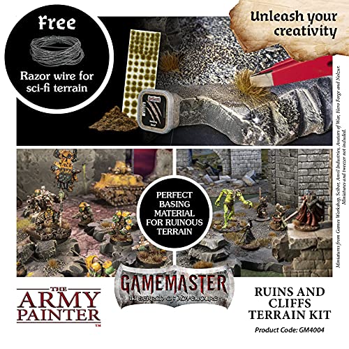 The Army Painter GameMaster Ruins & Acantilados Terrain Kit compatible con Xps Foam Warhammer Terrain Warhammer 40k Starter Sets, Color Primer Army Pintor Kit de pintura y materiales Diorama