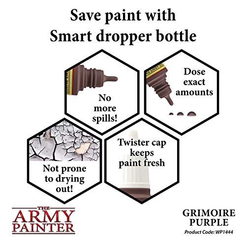 The Army Painter Grimoire Purple Warpaint - Pintura Acrílica a Base de Agua, No Tóxica, De Alta Pigmentación, para Pintar Miniaturas