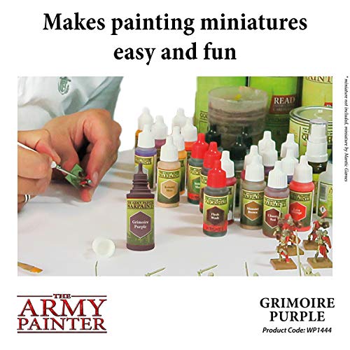 The Army Painter Grimoire Purple Warpaint - Pintura Acrílica a Base de Agua, No Tóxica, De Alta Pigmentación, para Pintar Miniaturas