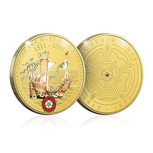 The Koin Club Tudor Memorabilia Historia Regalos Coleccionables Moneda de Oro & Ruby William Shakespeare