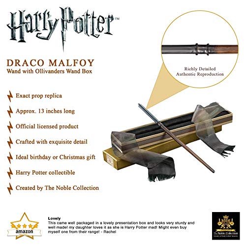 The Noble Collection NN7256 Harry Potter Draco Malfoy Wand en la Caja Ollivanders