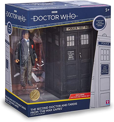 The Second Doctor Who & Tardis The War Games - Figura de acción clásica para coleccionistas (5.5 pulgadas)