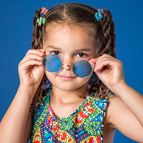 THE TWIDDLERS 12 Gafas de Sol Retro Hippie Redondas para Niños y Adultos