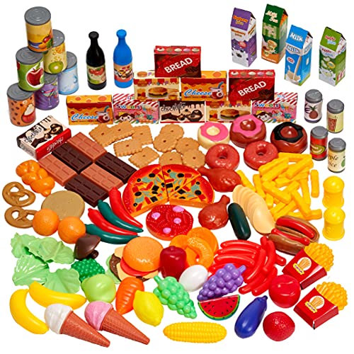 THE TWIDDLERS -150 Juguetes de Comida para Niños/Alimentos Juguete/Set Cocina Niños/Mini Comida - Duraderos y no Tóxicos