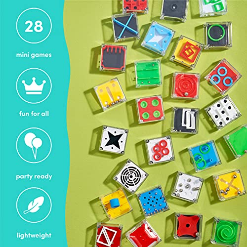 THE TWIDDLERS 28 Mini Piezas de Rompecabezas para Juegos, Rompecabezas en Forma de Cubo, Regalar en Fiestas y Rellenar Medias.