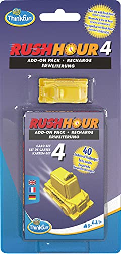 ThinkFun - 76453 - Rush Hour 4 Set de ampliación Un complemento a la Original Rush Hour con 40 nuevos desafíos para niños y Adultos a Partir de 8 años