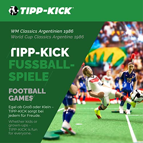 TIPP-KICK Clásicos – Argentina, los campeones de la Copa del Mundo 1986 – El Set de Jugadores de futbolín con Kicker, Top-Kicker, Star-Kicker y Portero I Accesorios