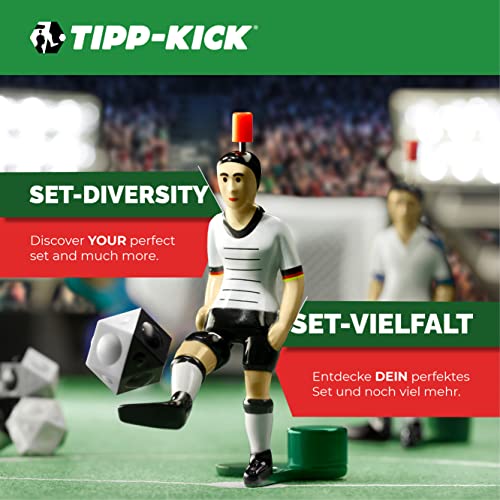 TIPP-KICK Paquete-Alemania I Set Original con el Star-Kicker y Soundchip alemán para la portería de Pared I Figuras adecuadas para Cada Juego I Accesorios