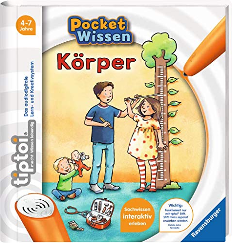 tiptoi Pocket Wissen – Cuerpo | libro para niños a partir de 4 años + mapa del mundo – países, animales, continentes, conocimiento de bolsillo