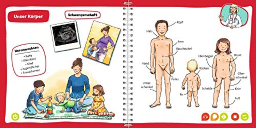 tiptoi Pocket Wissen – Cuerpo | libro para niños a partir de 4 años + mapa del mundo – países, animales, continentes, conocimiento de bolsillo