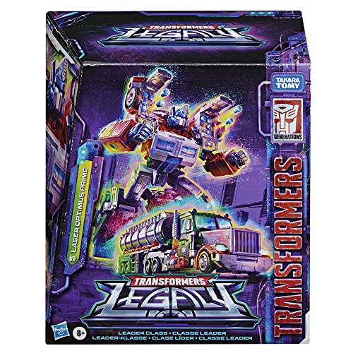 Transformers- Power Rangers Toys Generations Legacy Series Leader G2 Universe Laser Optimus Prime-Figura de acción para niños a Partir de 8 años, Multicolor (Hasbro F3061)