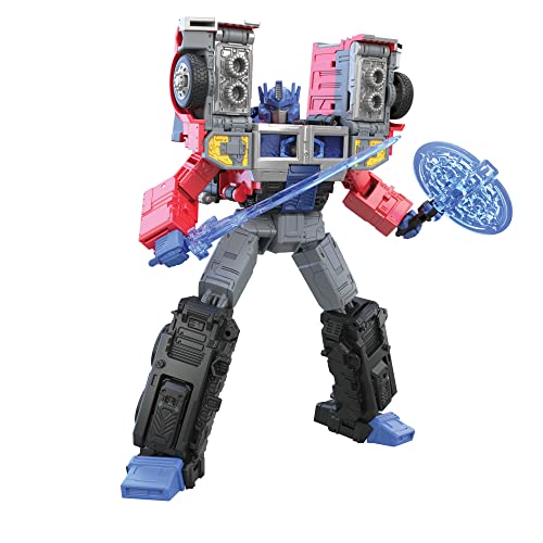 Transformers- Power Rangers Toys Generations Legacy Series Leader G2 Universe Laser Optimus Prime-Figura de acción para niños a Partir de 8 años, Multicolor (Hasbro F3061)