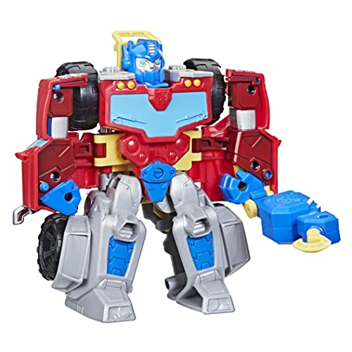 Transformers Rescue Bots Academy Optimus Prime - Figura Coleccionable de 15 cm, Robot Convertible para niños a Partir de 3 años