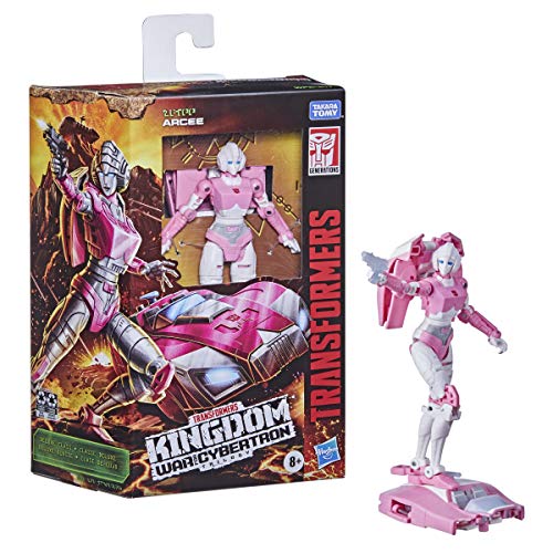 Transformers Toys Generations War for Cybertron: Kingdom Deluxe, WFC-K17 Arcee, Figuras de acción de 14 cm, niños a Partir de 8 años, Multicolor (Hasbro F0676)