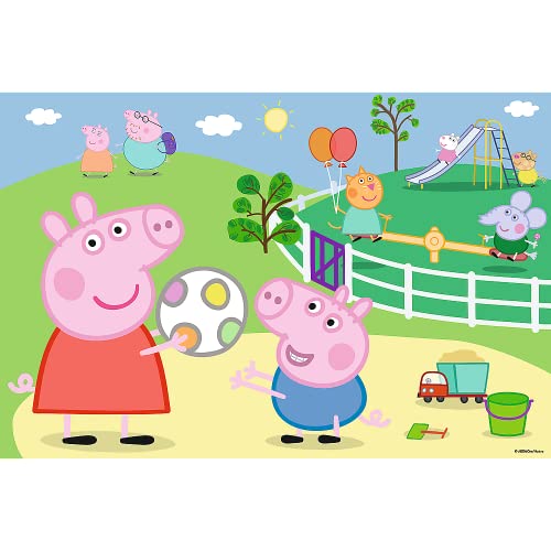 Trefl-Spaß mit Freunden, 60 Piezas, para niños a Partir de 4 años Puzzle, Color Jugando con Amigos, Peppa Pig