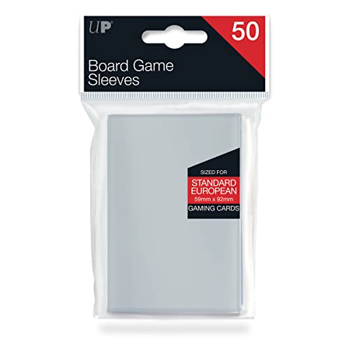 Ultra Pro 330465 82602 European Board Game Sleeves 59mm x 92mm-(50 Count), Clear